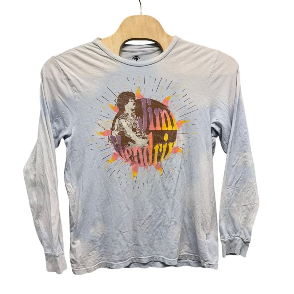 Authentic Hendrix Jimi Hendrix Tie Dye Long Sleeve Graphic T-Shirt Blue XL
